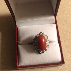Vintage 18k white gold ring